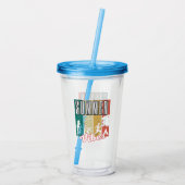 Zomer Vibes.w Acryl Drinkbeker (Achterkant)