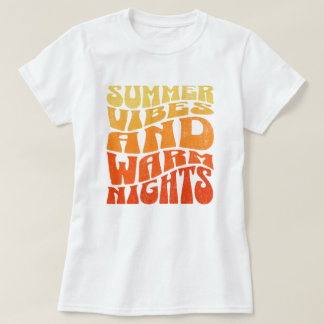 Zomer vibes warme nachten t-shirt