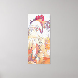 Zomer (vier seizoenen), Alphonse Mucha Canvas Prin