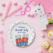Zomer Vierde van Juli Custom Schattige Papieren Bordje (Feest)