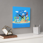 zomer vierkante klok