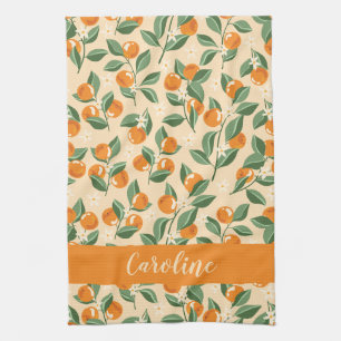Zomer Vintage Sinaasappels Boho Fruit Persoonlijk Theedoek