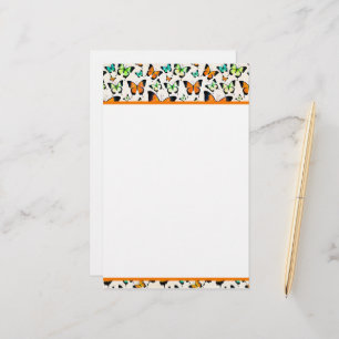 Zomer vlinders briefpapier
