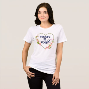 Zomer Vrouwen Bloemen Hart Quote B grote kleding Tri-Blend Shirt