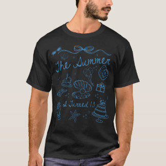 Zomer waarin ik 13 werd Cute Coastal Bow Schelp 13 T-shirt
