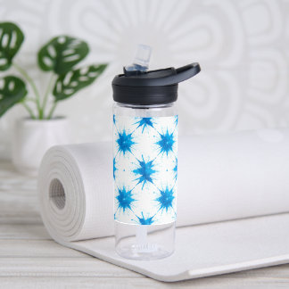 Zomer Waterfles van verse Geometrische Blauwe Spla