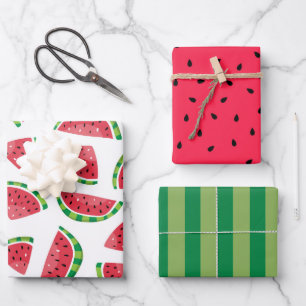 Zomer Watermeloen Fruit Inpakpapier Set van 3 Vel