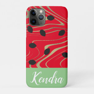 Zomer Watermeloen Zaad Goud Draai Illustratie iPhone 11 Pro Hoesje