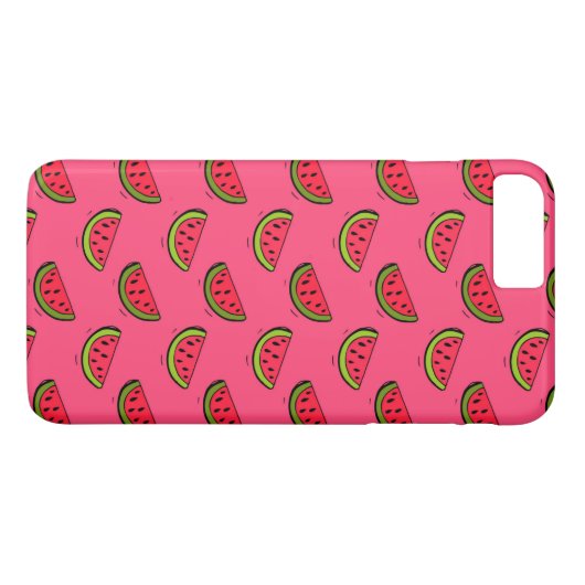 Zomer Watermelon op Roze Patroon Case-Mate iPhone Case (Achterkant (Horizontaal))