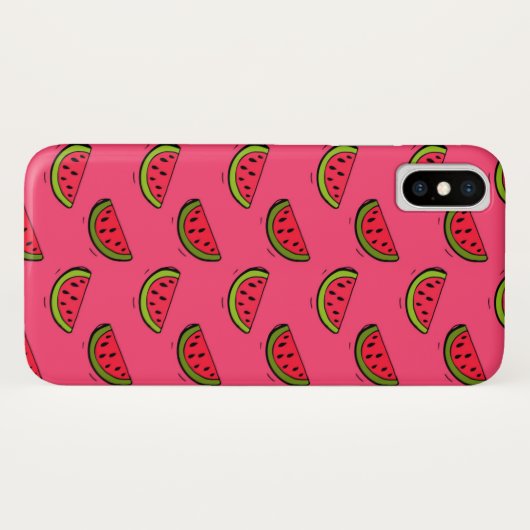Zomer Watermelon op Roze Patroon Case-Mate iPhone Case (Achterkant (horizontaal))