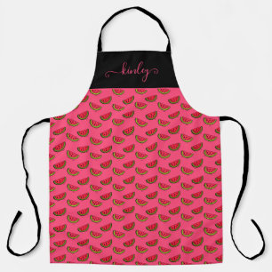 Zomer Watermelon op Roze Patroon Schort