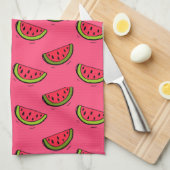 Zomer Watermelon op Roze Patroon Theedoek (Quarter Fold)