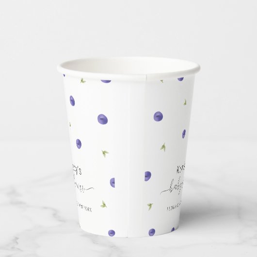 Zomer Waterverf Blueberry Boerderij Baby shower Papieren Bekers (Rechts)