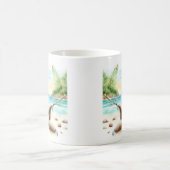 Zomer Waterverf Luiaard op het strand Koffiemok (Center)