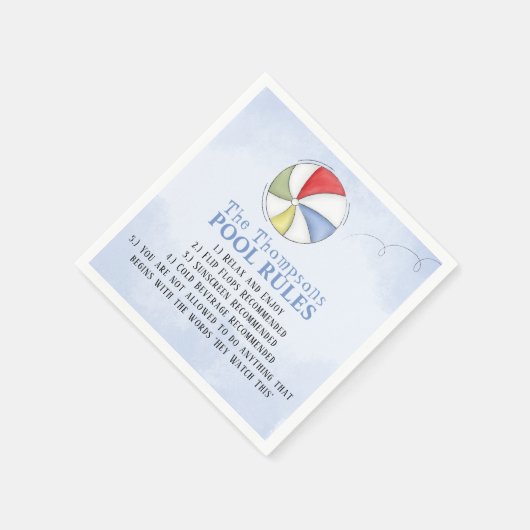 Zomer Waterverf Pool Party Custom Servet (Hoek)