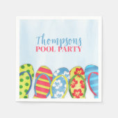 Zomer Waterverf Pool Party Custom Servet (Voorkant)