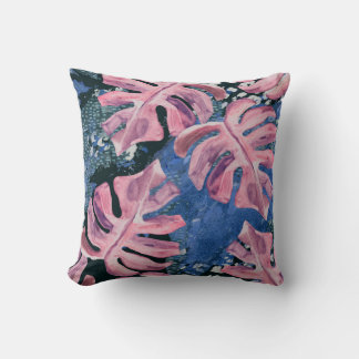 Zomer Waterverf Tropisch Grunge Patroon Kussen