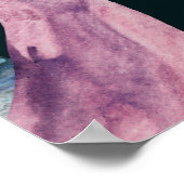 Zomer Waterverf Tropisch Grunge Patroon Poster (Hoek)