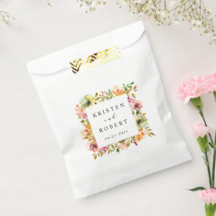 Zomer Waterverf Tuin Bloemen Bruiloft Bedankzakje