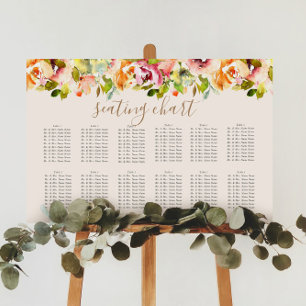 zomer waterverf tuin bloemstuk zitplaats bord poster