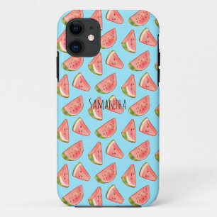 Zomer Waterverf Watermeloen Slices iPhone 11 Hoesje