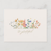 Zomer Wildbloem Boho bruiloft Dank u Briefkaart (Voorkant)