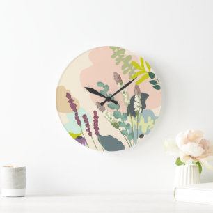 Zomer Wildbloemen Abstract Pastel Grote Klok