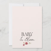 Zomer Wildbloemen Baby in Bloom Baby shower Kaart (Achterkant)