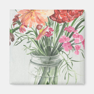 Zomer Wildbloemen - Pinks & Reds Magneet