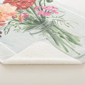 Zomer Wildbloemen - Pinks & Reds Sherpa Deken (3/4)