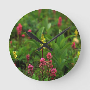 Zomer Wildbloemen sturen voor een kleurtoon Ronde Klok