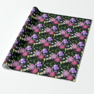 Zomer Wilde Bloemen Naadloze Schets Cadeaupapier