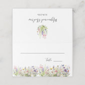 Zomer wilde bloemen Trouwplaats kaart (Buitenkant ongevouwen)
