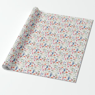 Zomer wilde bloemen, waterverf naadloos patroon. cadeaupapier