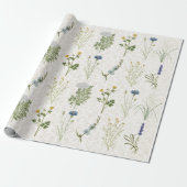 Zomer Wildflower  Bloemenweide Cadeaupapier (Uitgerold)
