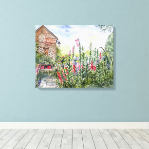 Zomer Wildflower Engelse Tuin in York Canvas Afdruk