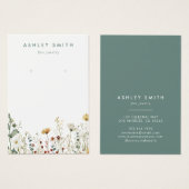 Zomer Wildflower Field Earring Display Kaart (Voorkant /achterkant)