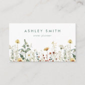 Zomer Wildflower Field QR-code Visitekaartje (Voorkant)