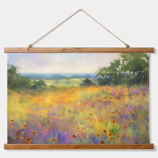 Zomer Wildflower Valley Landschap Bloom Art Hangend Wandkleed