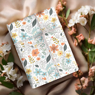 Zomer Wildflowers & Swirls ID1064 Cadeaupapier