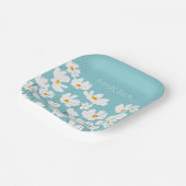 Zomer Witte Kosmos Bloemen Aangepaste naam Papieren Bordje (Gebogen)