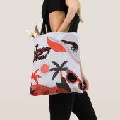 Zomer witte tote tas (Dichtbij)