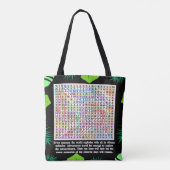 Zomer Woord Zoeken Puzzel Draagtas (Achterkant)