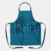 Zomer woorden Poolside en palmboom Schort (Voorkant)