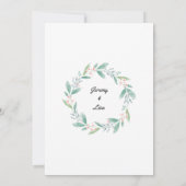 Zomer Zacht Roze Huwelijk Kaart (Achterkant)