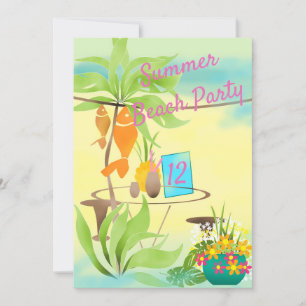 Zomer zee café bar cocktail party day sun p kaart