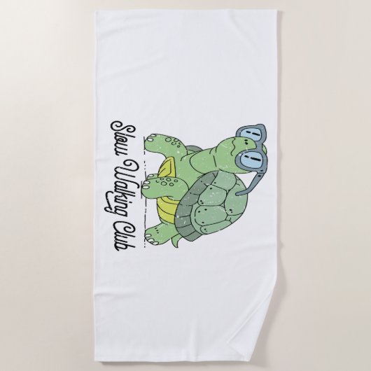 Zomer Zee Schildpad Bloemen Boho Strandlaken (Voorkant)