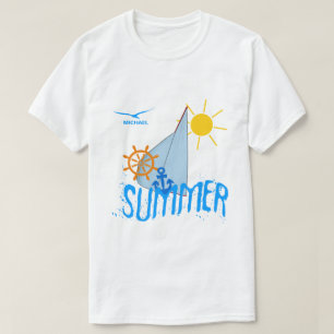 Zomer Zee Zeil aanpasbaar T-shirt