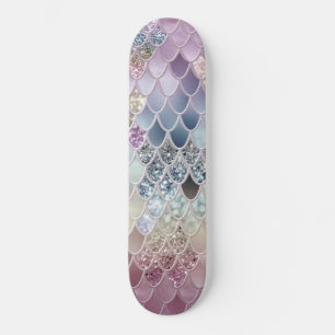 Zomer Zeemeermin Glitter Schalen #13 (Faux Glitter Skateboard