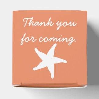 Zomer zeeschelpen in Coral Favor Box Bedankdoosjes